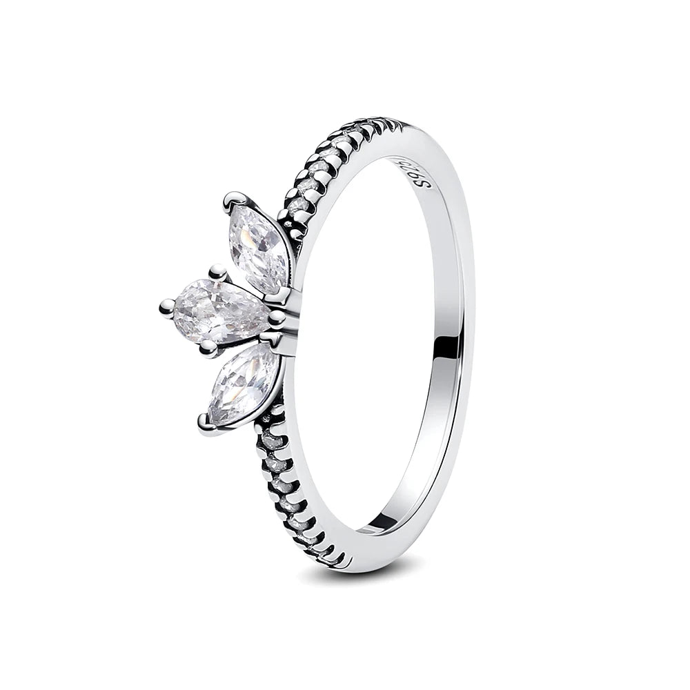 925 Sterling Silver Pavé Heart Ring
