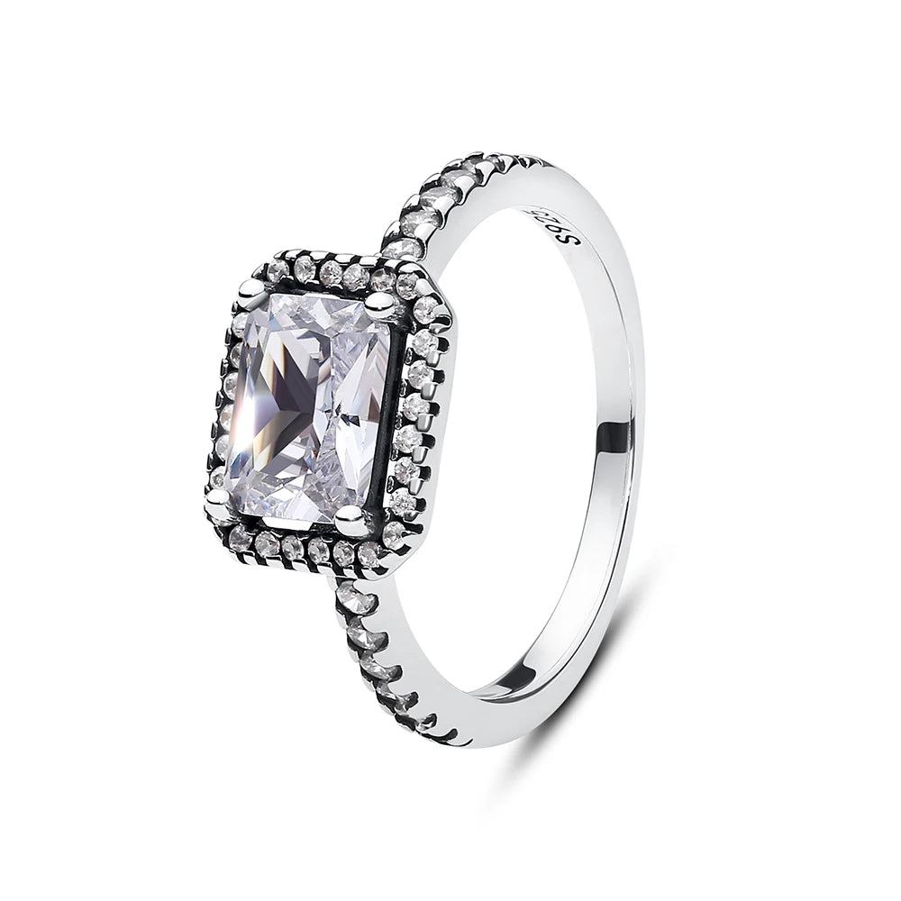 925 Sterling Silver Pavé Heart Ring