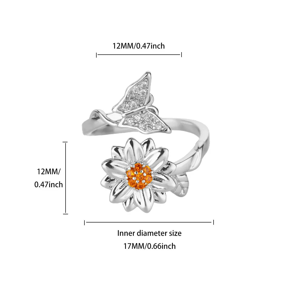 Sunflower Spinner Ring