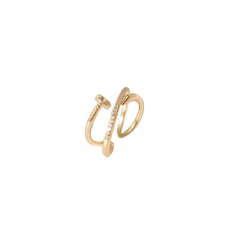 Golden Zircon Adjustable Ring