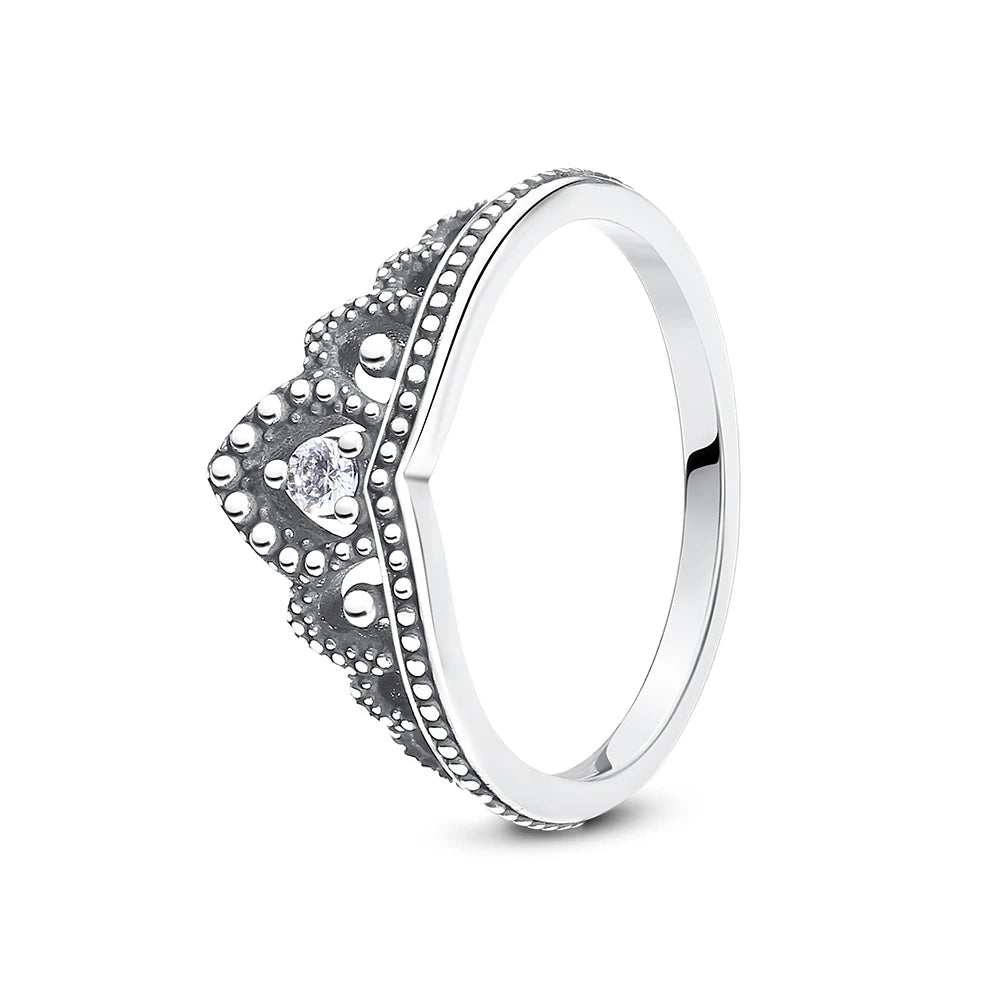 925 Sterling Silver Pavé Heart Ring