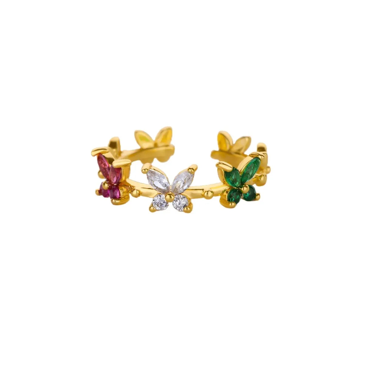 Golden Butterfly Open Ring