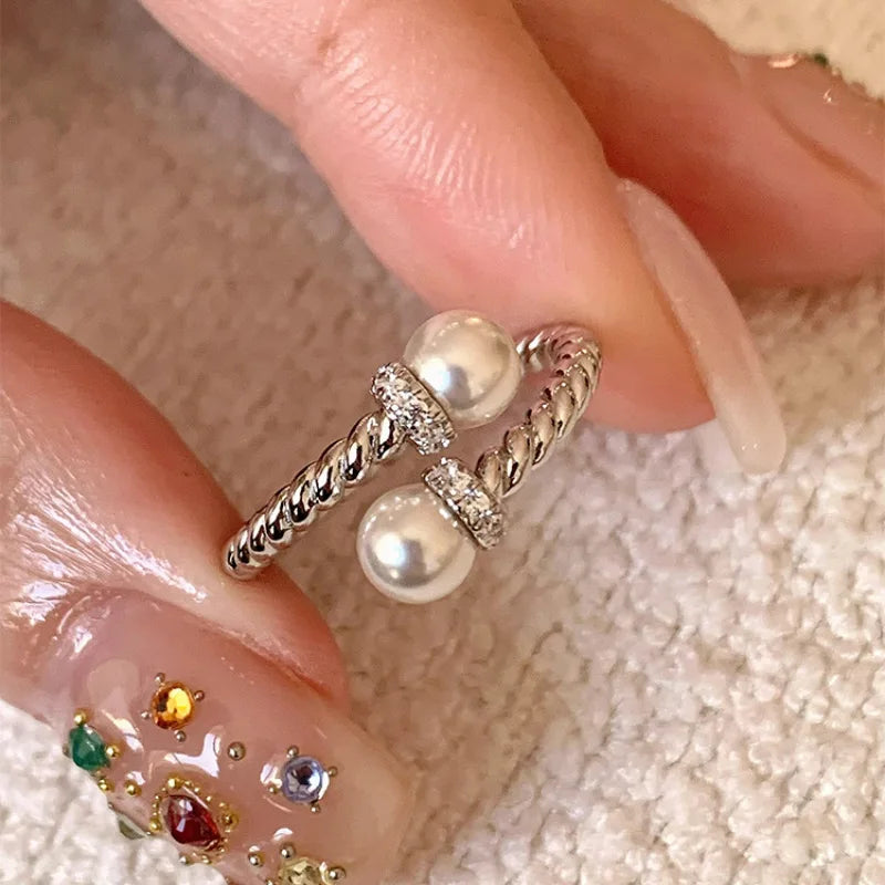 Sterling Silver Pearl Ring