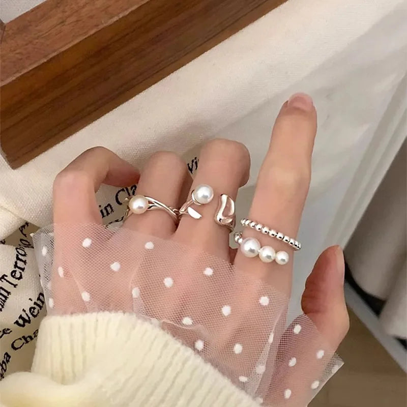 Sterling Silver Pearl Ring