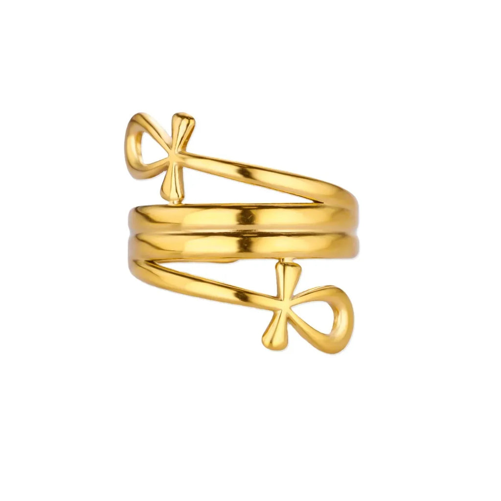 Golden Butterfly Open Ring