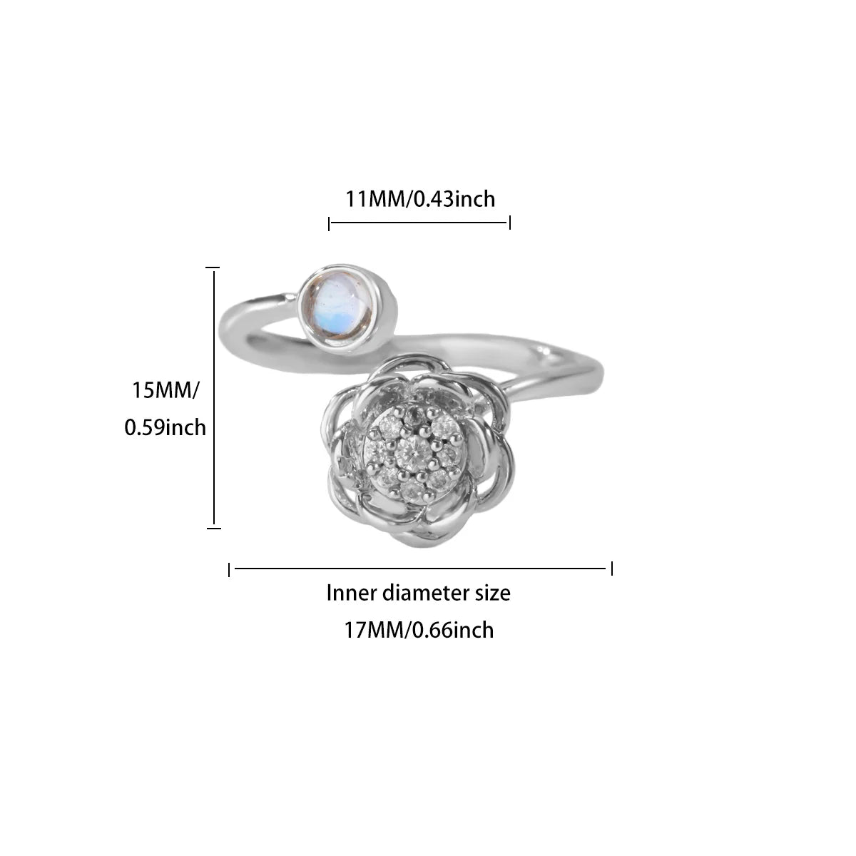 Sunflower Spinner Ring