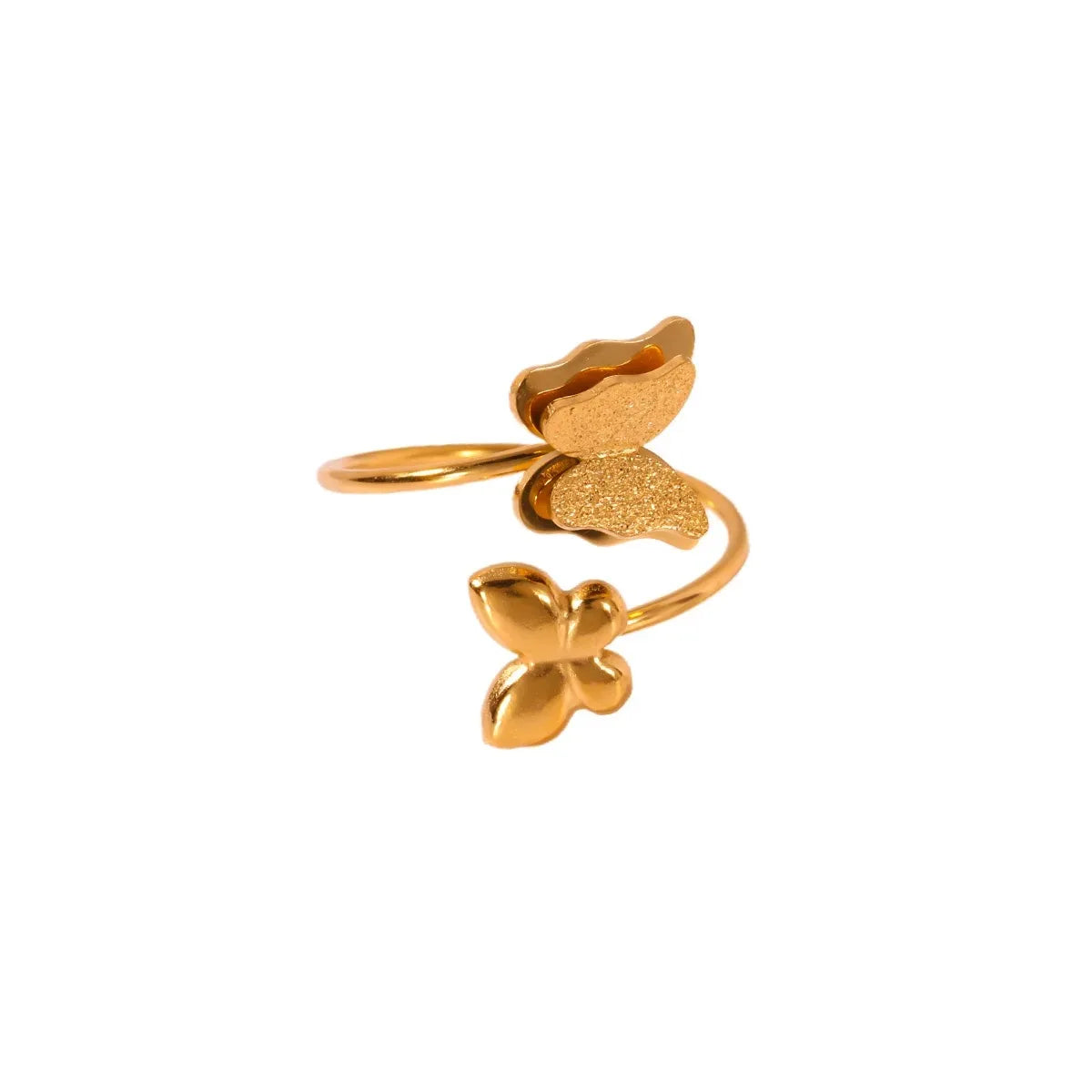 Golden Butterfly Open Ring