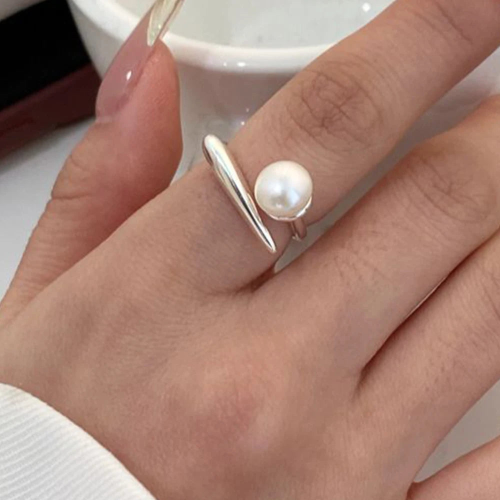 Sterling Silver Pearl Ring