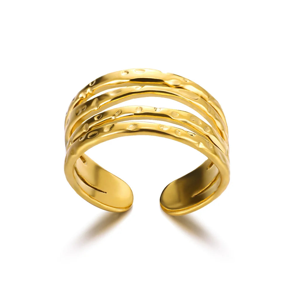 Golden Geometry Open Ring