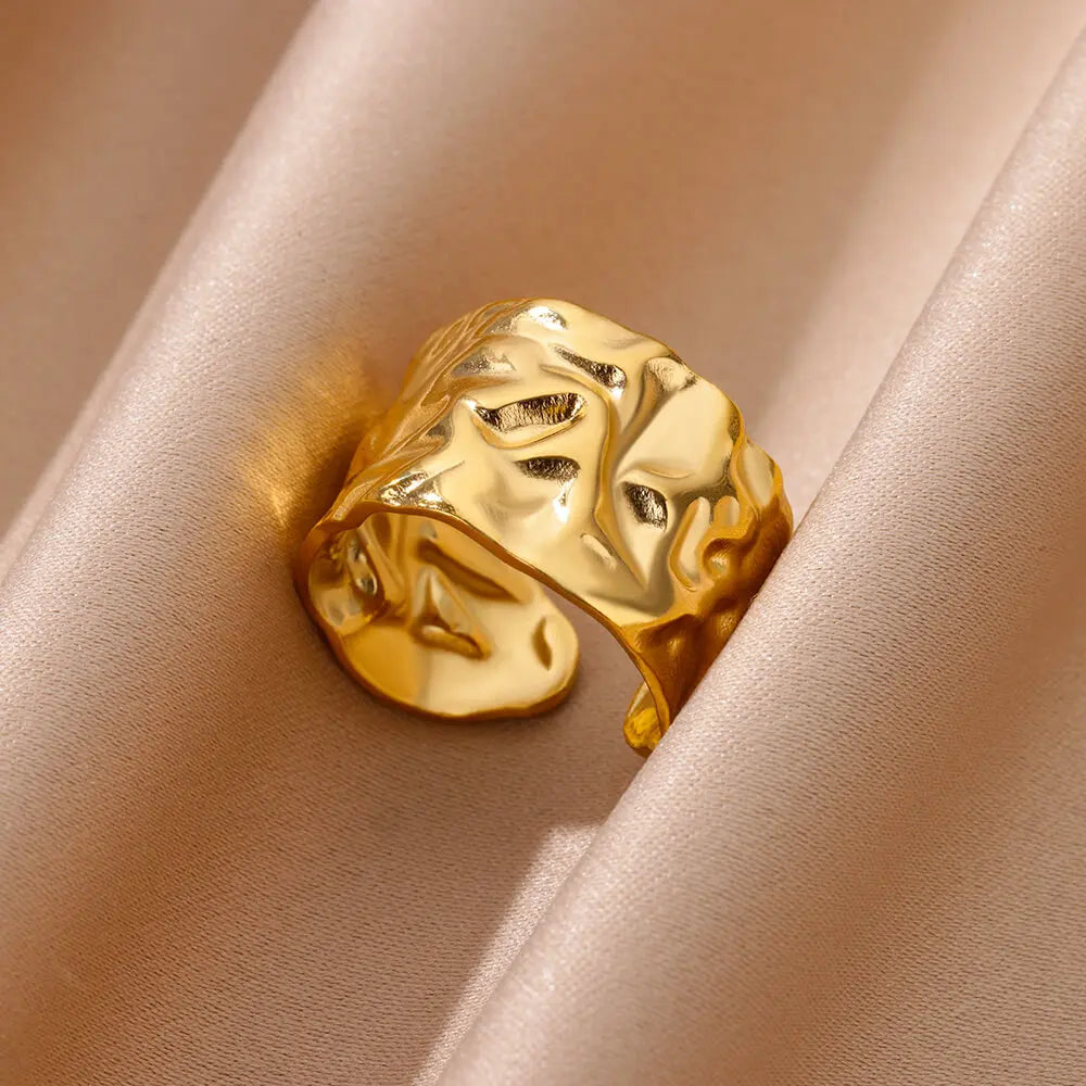 Golden Geometry Open Ring
