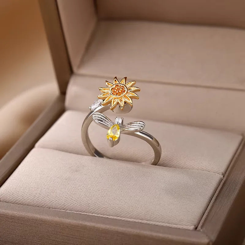 Sunflower Spinner Ring