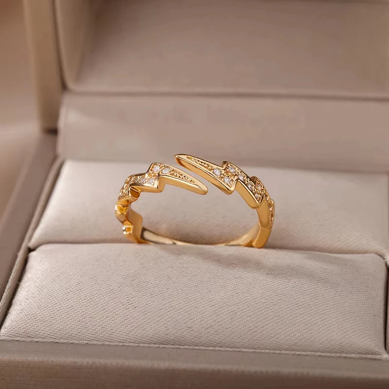 Golden Evil Eye Zircon Ring
