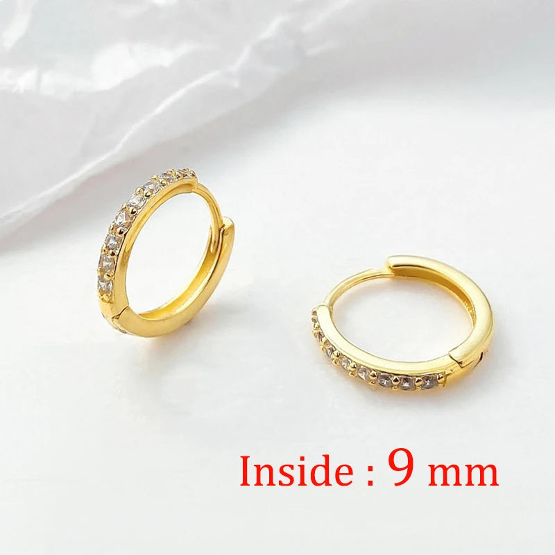 Crystal Zirconia Huggie Earrings