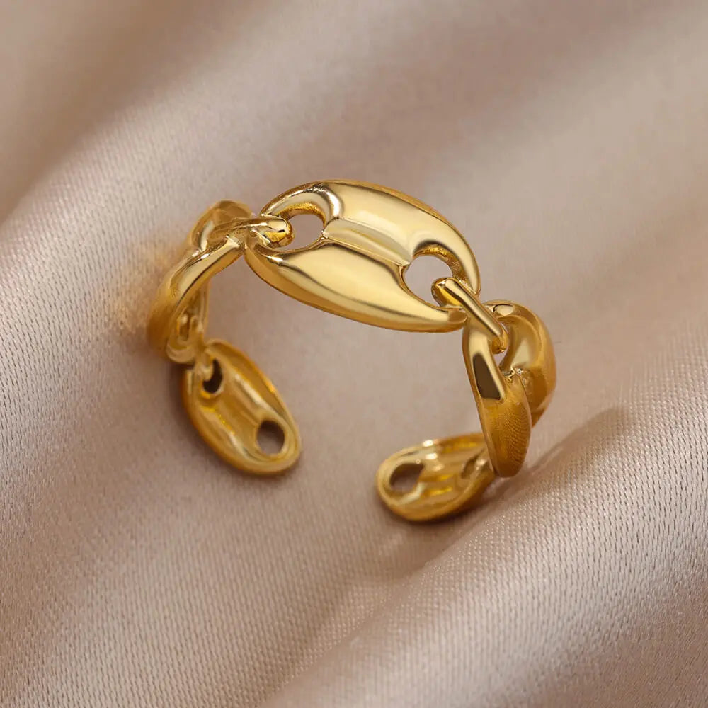 Golden Geometry Open Ring