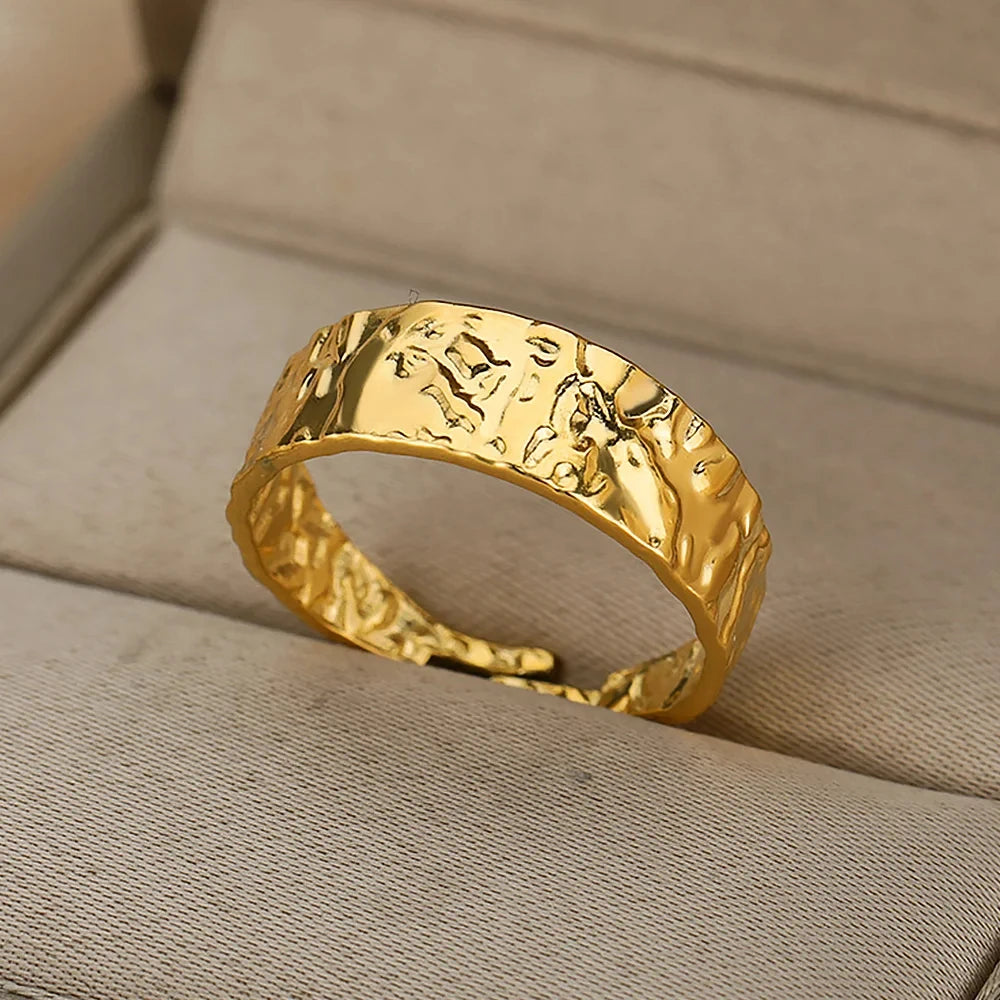 Golden Geometry Open Ring